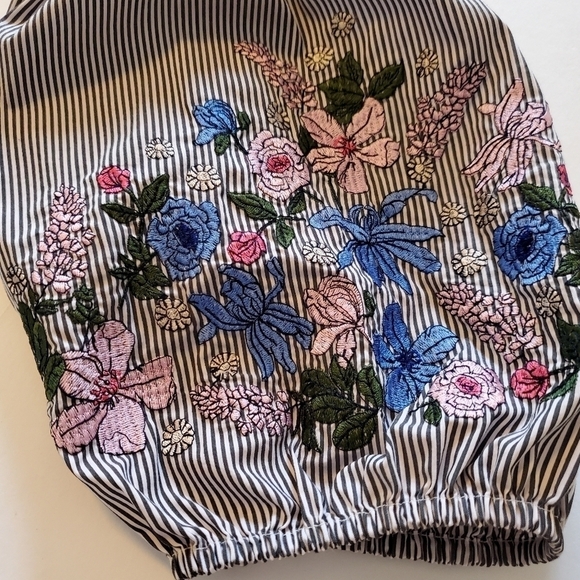 Liz Claiborne Floral Embroidered Balloon Sleeve Blouse Sz XL - Picture 13 of 16